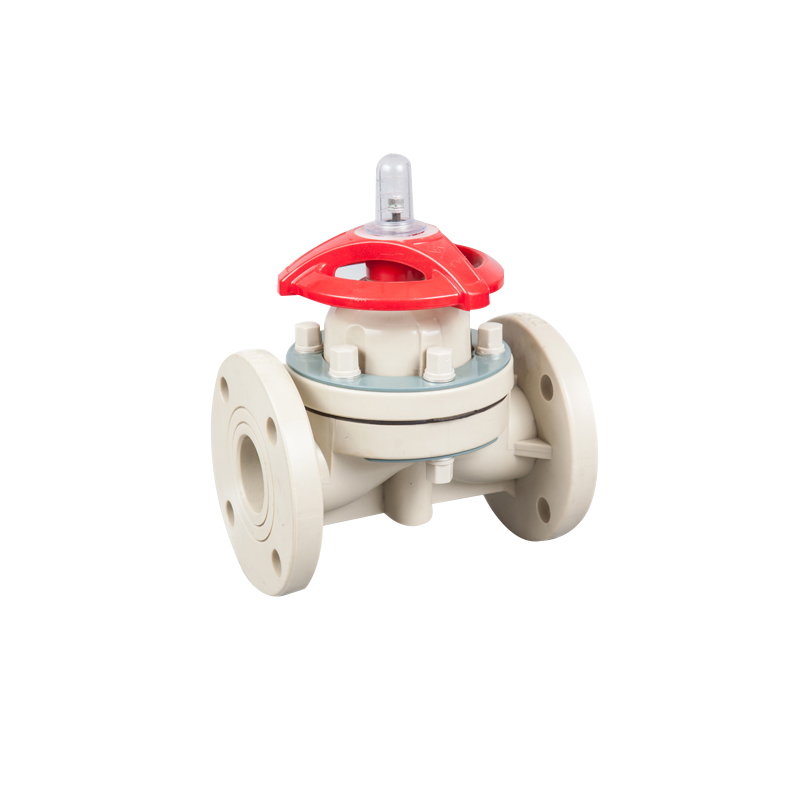 PPH WEIR FLANGED DIAPHRAGM VALVE