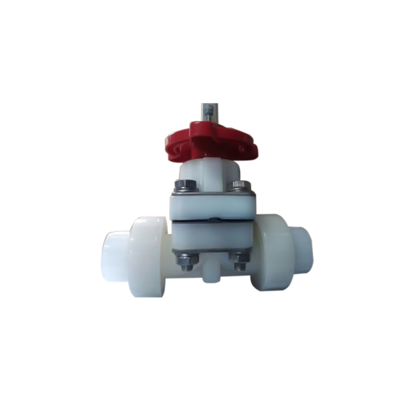 PVDF SOCKET DOUBLE UNION DIAPHRAGM VALVE