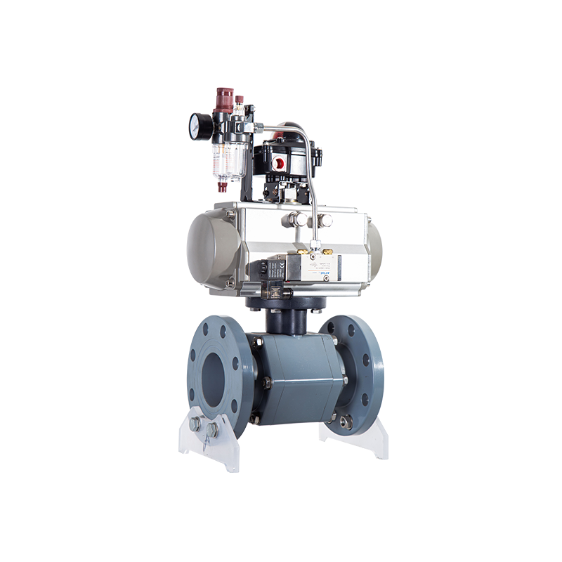 Pneumatic Three-piece Flanged Ball Valve